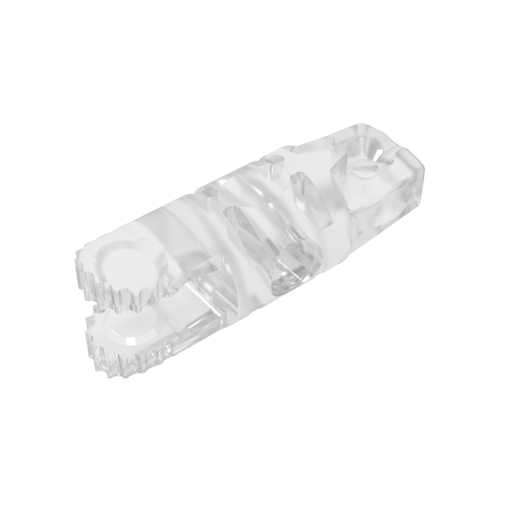 Scharnierzylinder 1 x 3 Verriegelung mit 1 Finger und 2 Fingern an den Enden [Unbestimmte Öffnung]-MyGobricks
