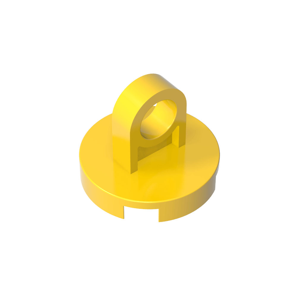 Runde Fliese 2 x 2 - Dünner Hebering - MyGobricks