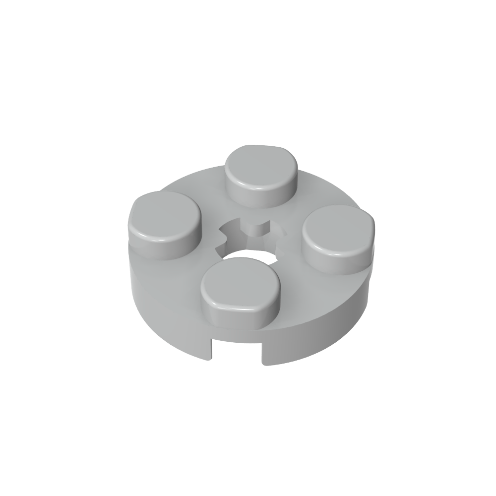 Platte rund 2 x 2 mit Achsloch Typ 1 (+ Öffnung) - MyGobricks