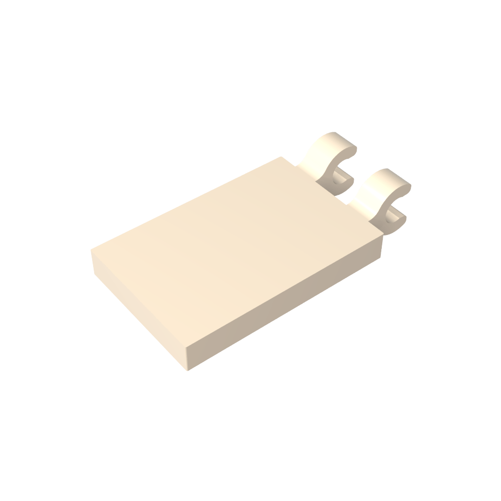 Fliese Spezial 2 x 3 mit 2 Clips [Abgewinkelte Clips]-MyGobricks