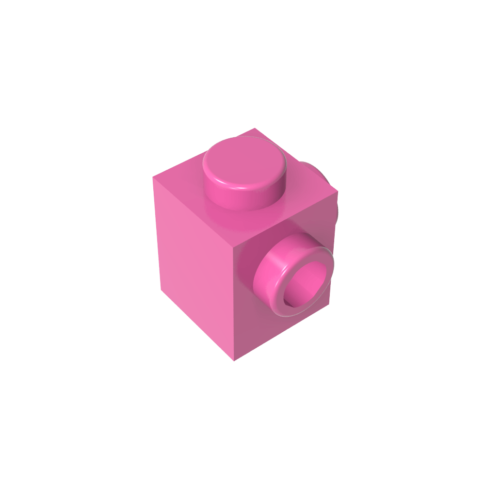 Spezialstein 1 x 1 mit Noppen auf 2 benachbarten Seiten - MyGobricks