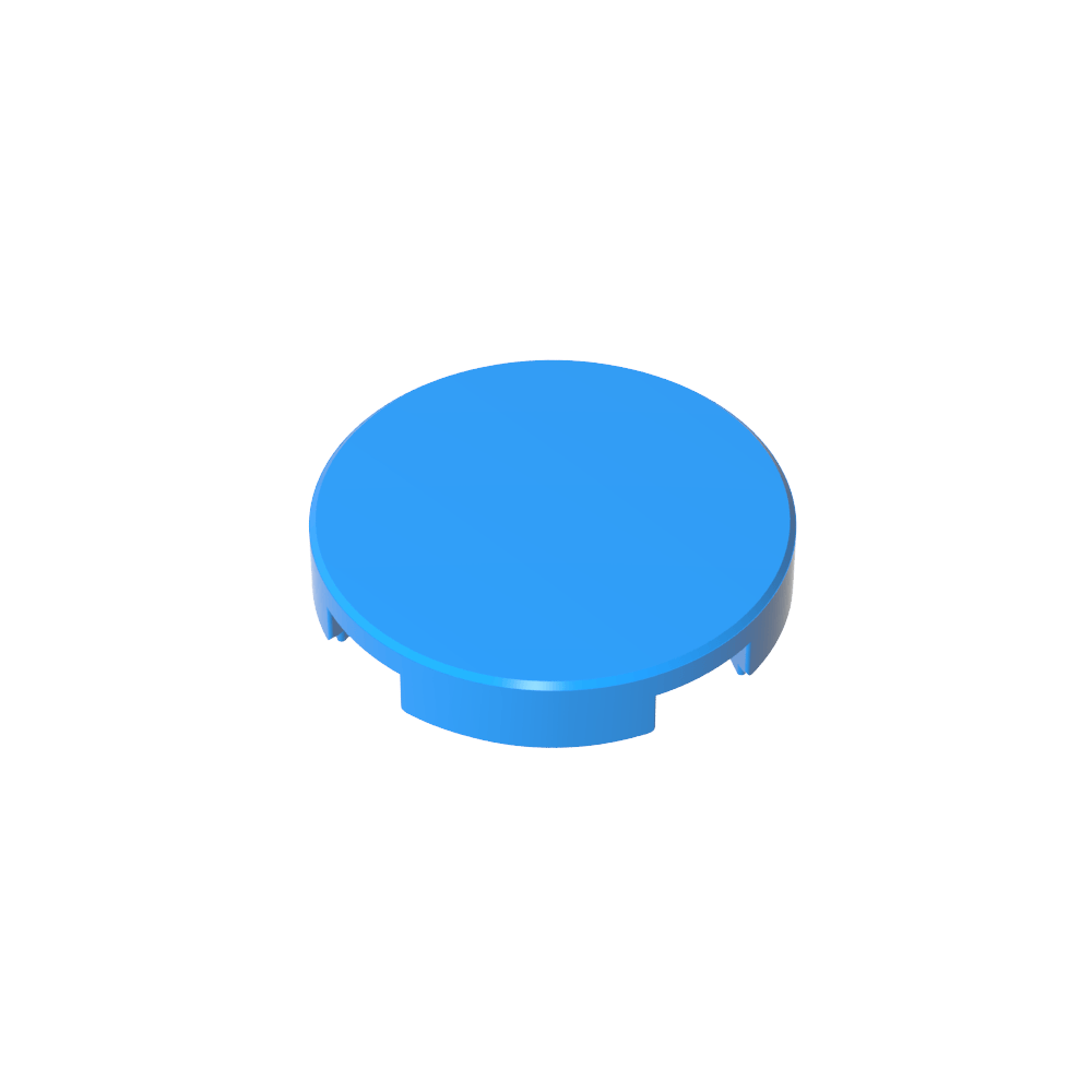 Runde Fliese 2 x 2 mit Bolzenhalter unten - MyGobricks