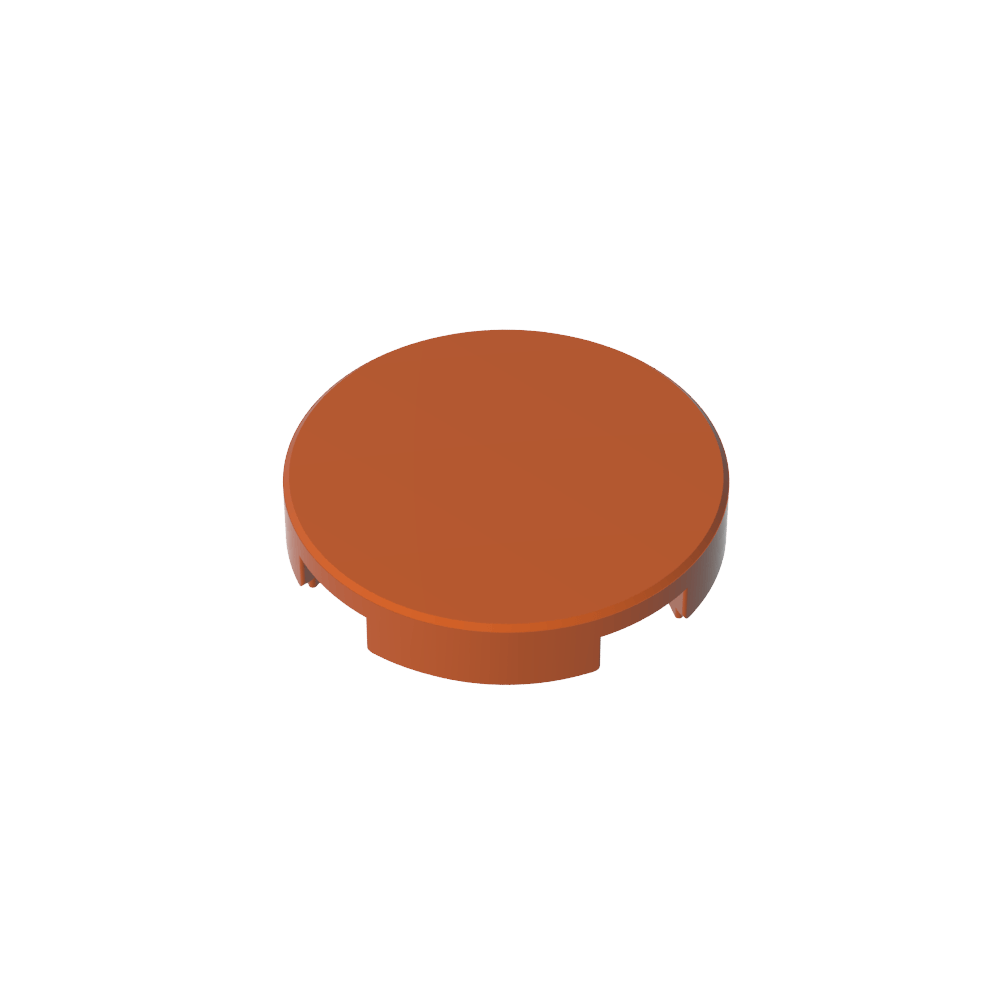 Runde Fliese 2 x 2 mit Bolzenhalter unten - MyGobricks