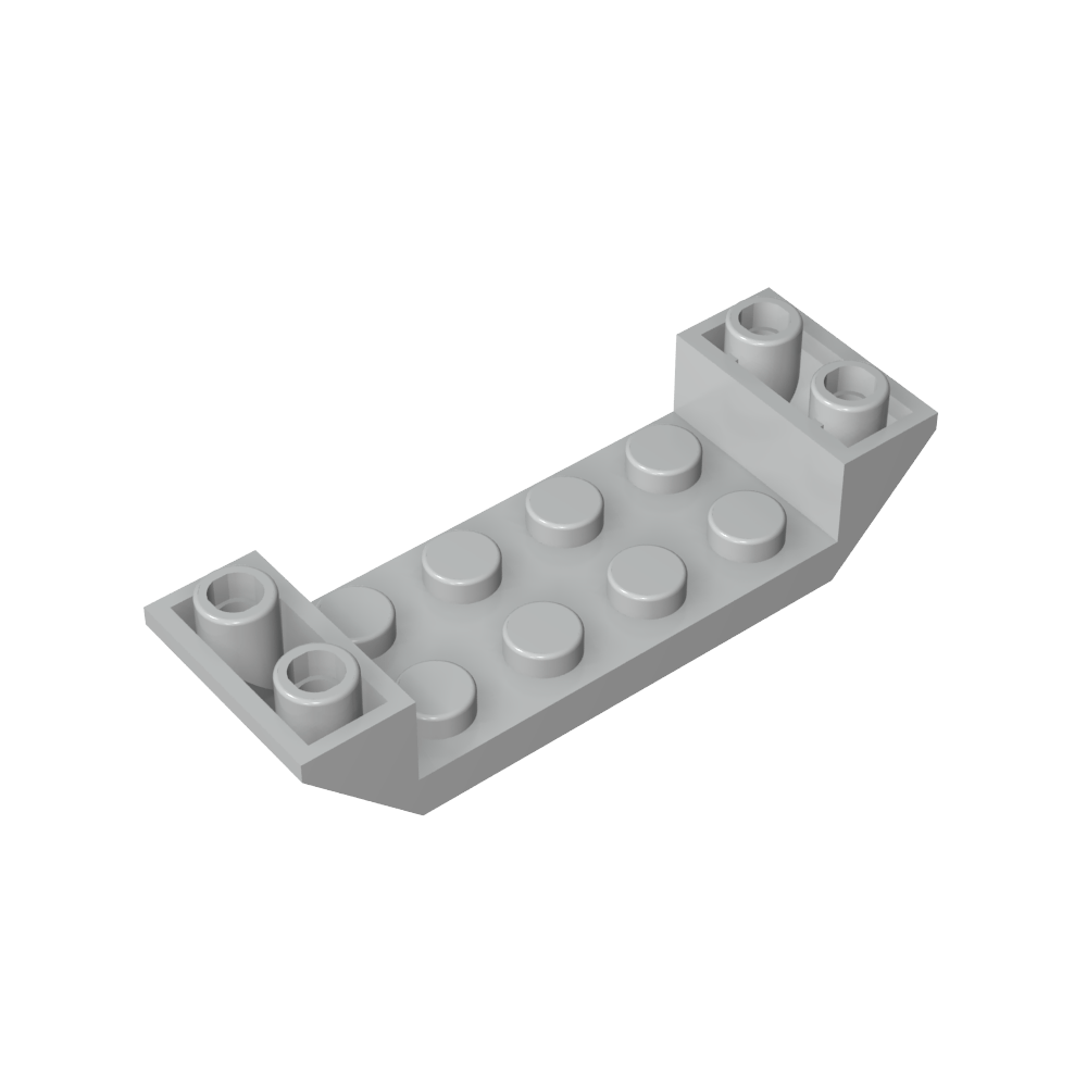 Schräge umgekehrte 45° 6 x 2 Doppelt mit 2 x 4 Ausschnitt-MyGobricks