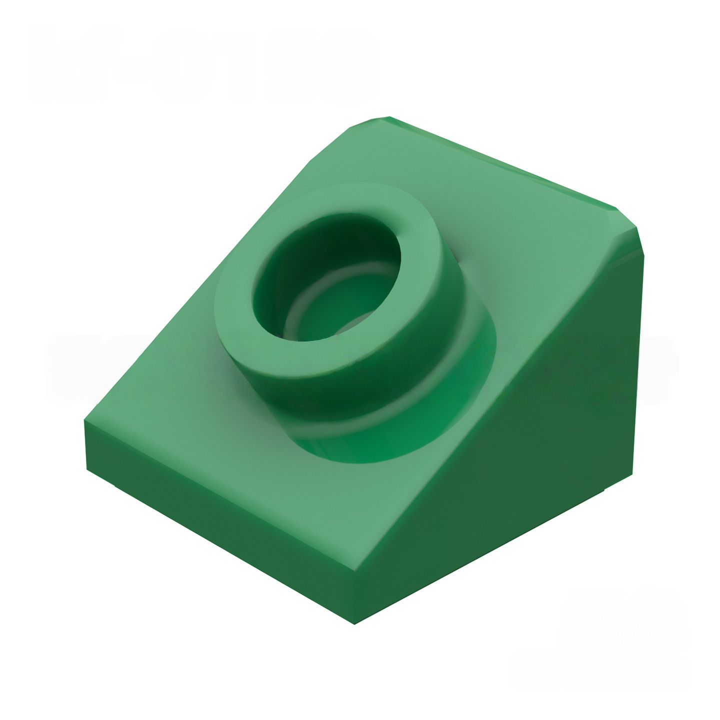 KF-0158 Kleinmaßstäblicher 1x1x2/3 Schrägstein mit Noppen (Spezialteil/Zubehör für MOCs), 100 g (ca. 458 Stück), Marke: Nicht GoBricks