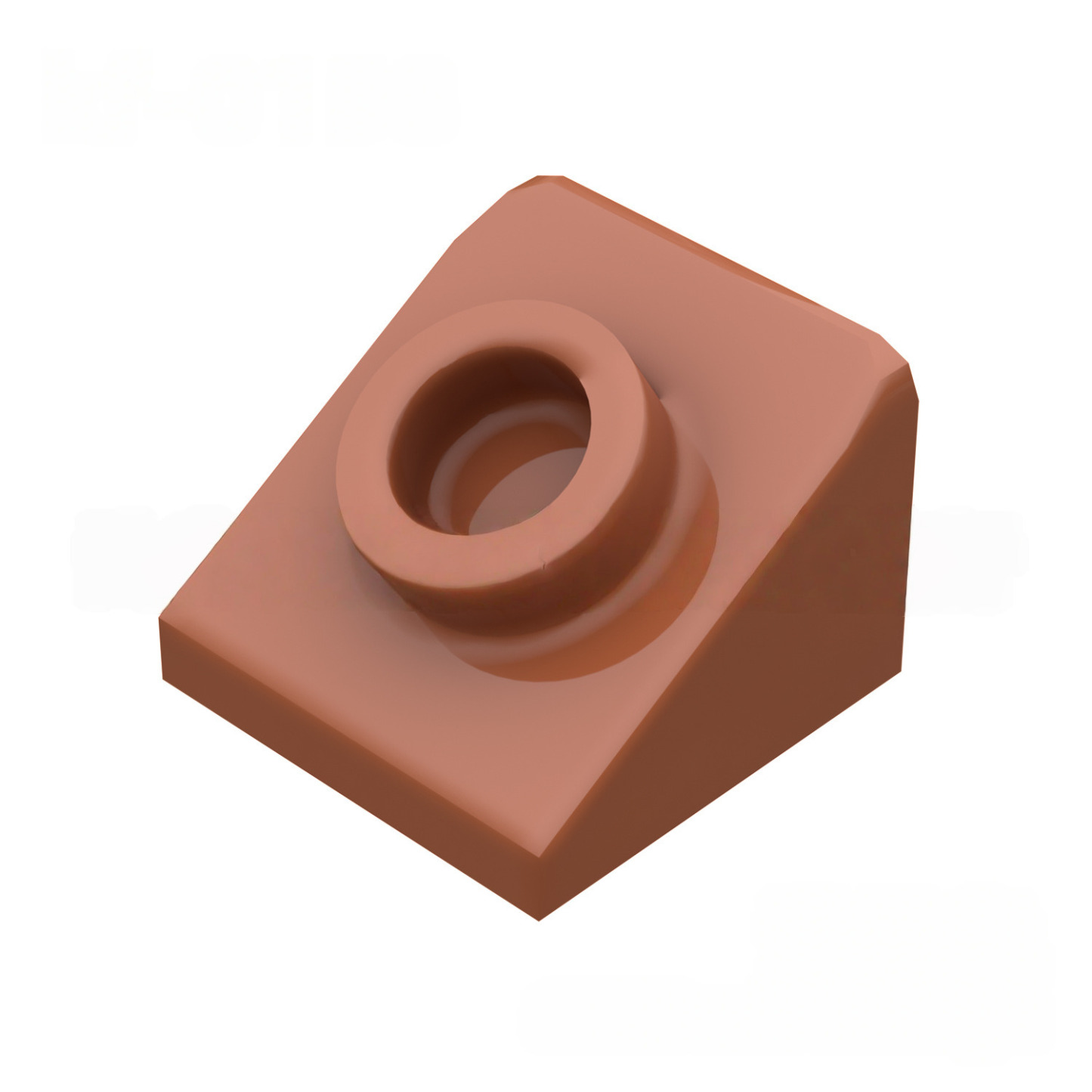 KF-0158 Kleinmaßstäblicher 1x1x2/3 Schrägstein mit Noppen (Spezialteil/Zubehör für MOCs), 100 g (ca. 458 Stück), Marke: Nicht GoBricks