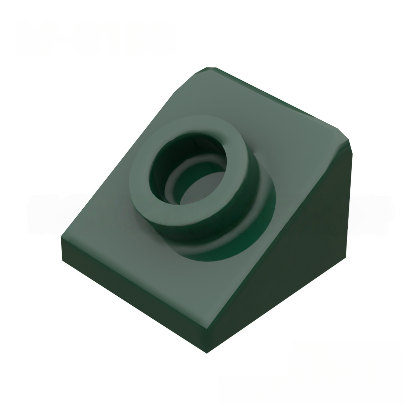KF-0158 Kleinmaßstäblicher 1x1x2/3 Schrägstein mit Noppen (Spezialteil/Zubehör für MOCs), 100 g (ca. 458 Stück), Marke: Nicht GoBricks