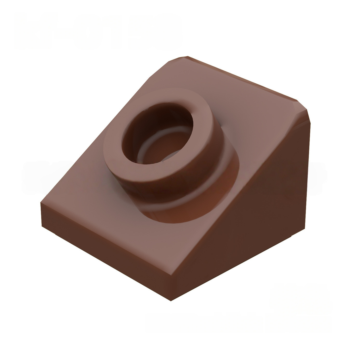 KF-0158 Kleinmaßstäblicher 1x1x2/3 Schrägstein mit Noppen (Spezialteil/Zubehör für MOCs), 100 g (ca. 458 Stück), Marke: Nicht GoBricks