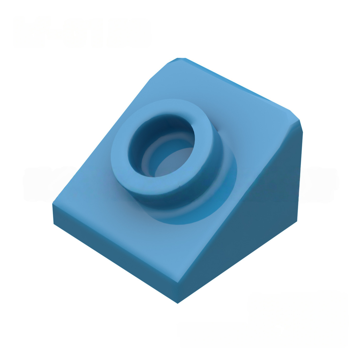KF-0158 Kleinmaßstäblicher 1x1x2/3 Schrägstein mit Noppen (Spezialteil/Zubehör für MOCs), 100 g (ca. 458 Stück), Marke: Nicht GoBricks