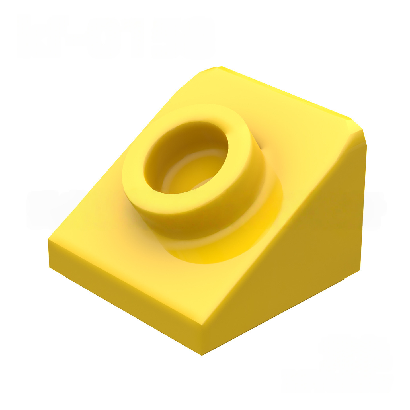 KF-0158 Kleinmaßstäblicher 1x1x2/3 Schrägstein mit Noppen (Spezialteil/Zubehör für MOCs), 100 g (ca. 458 Stück), Marke: Nicht GoBricks