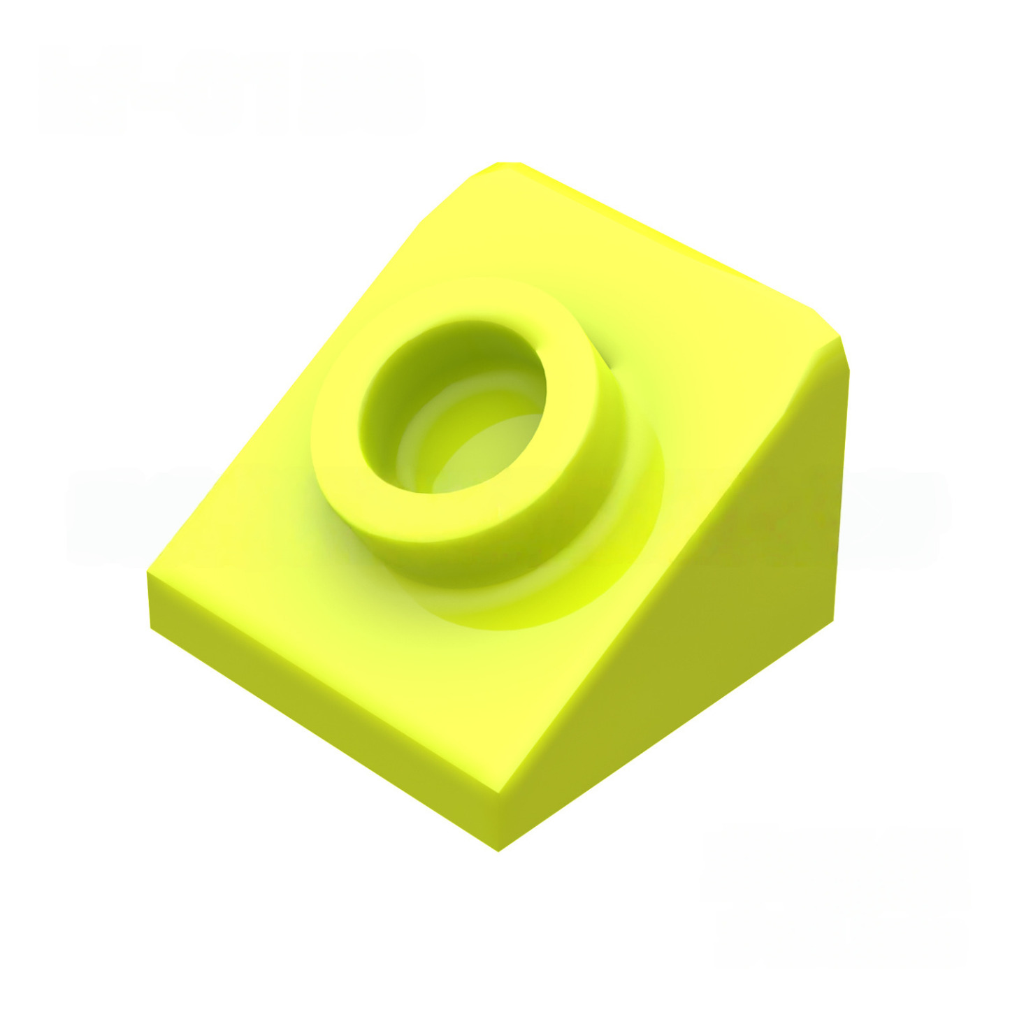 KF-0158 Kleinmaßstäblicher 1x1x2/3 Schrägstein mit Noppen (Spezialteil/Zubehör für MOCs), 100 g (ca. 458 Stück), Marke: Nicht GoBricks