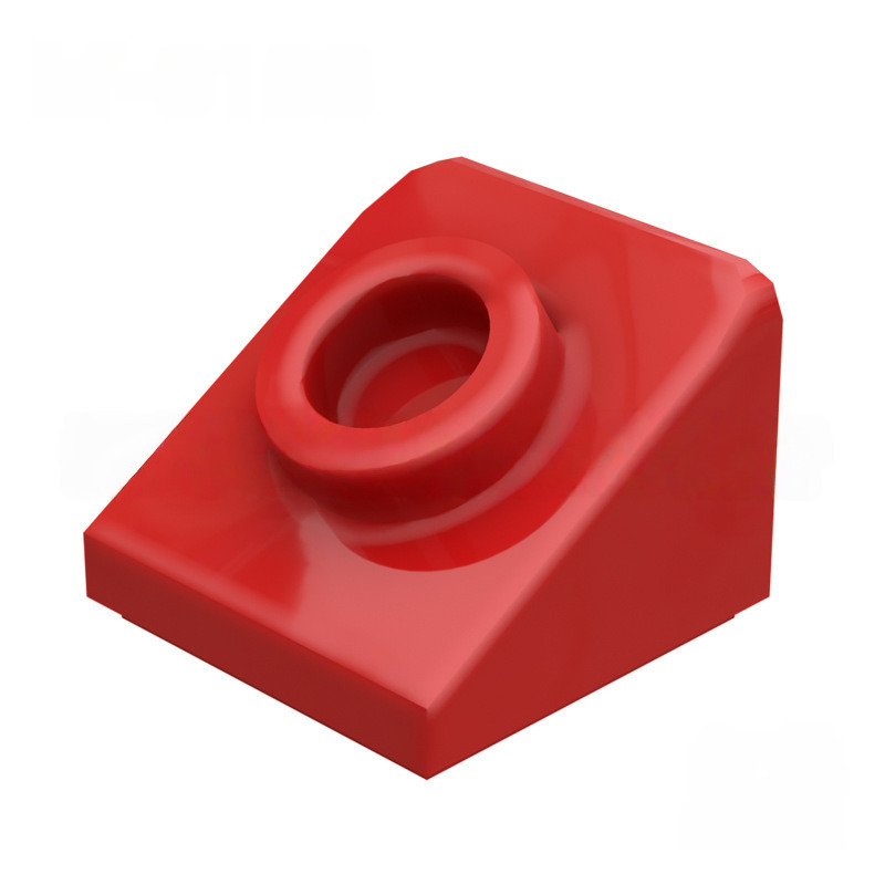 KF-0158 Kleinmaßstäblicher 1x1x2/3 Schrägstein mit Noppen (Spezialteil/Zubehör für MOCs), 100 g (ca. 458 Stück), Marke: Nicht GoBricks