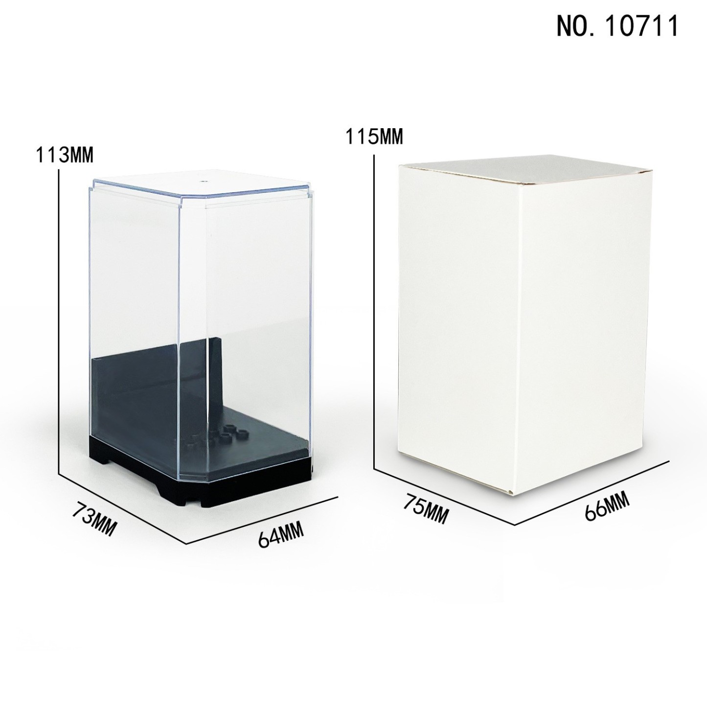 Acryl-Stufenständer, Acryl-Steine-Figuren-Displaybox