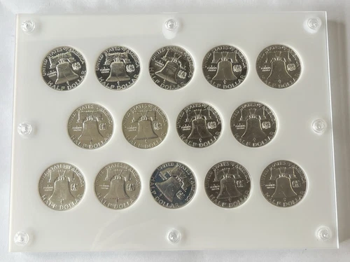 1950-63 Franklin Half Dollar Short Set Proof Capital Plastic - Picture 2 of 2