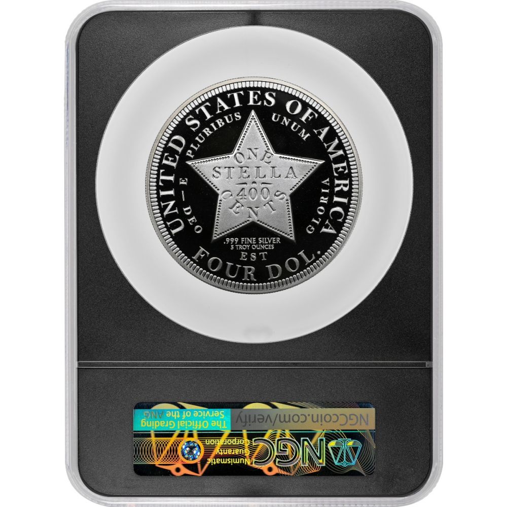 2025 5oz Silver Stella NGC Proof 70 Ultra Cameo 100 Greatest US Coins Label