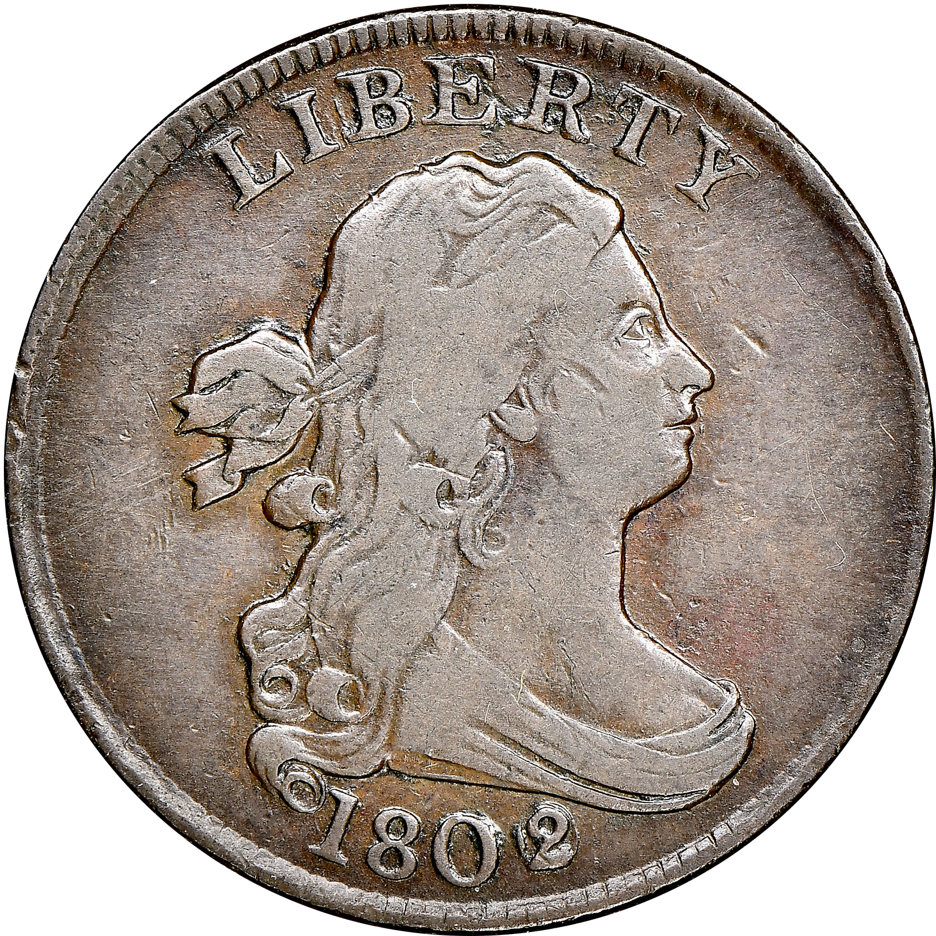 🌟 Rare 1802/0 Overdate Draped Bust Half Cent – Highly Sought by Collectors