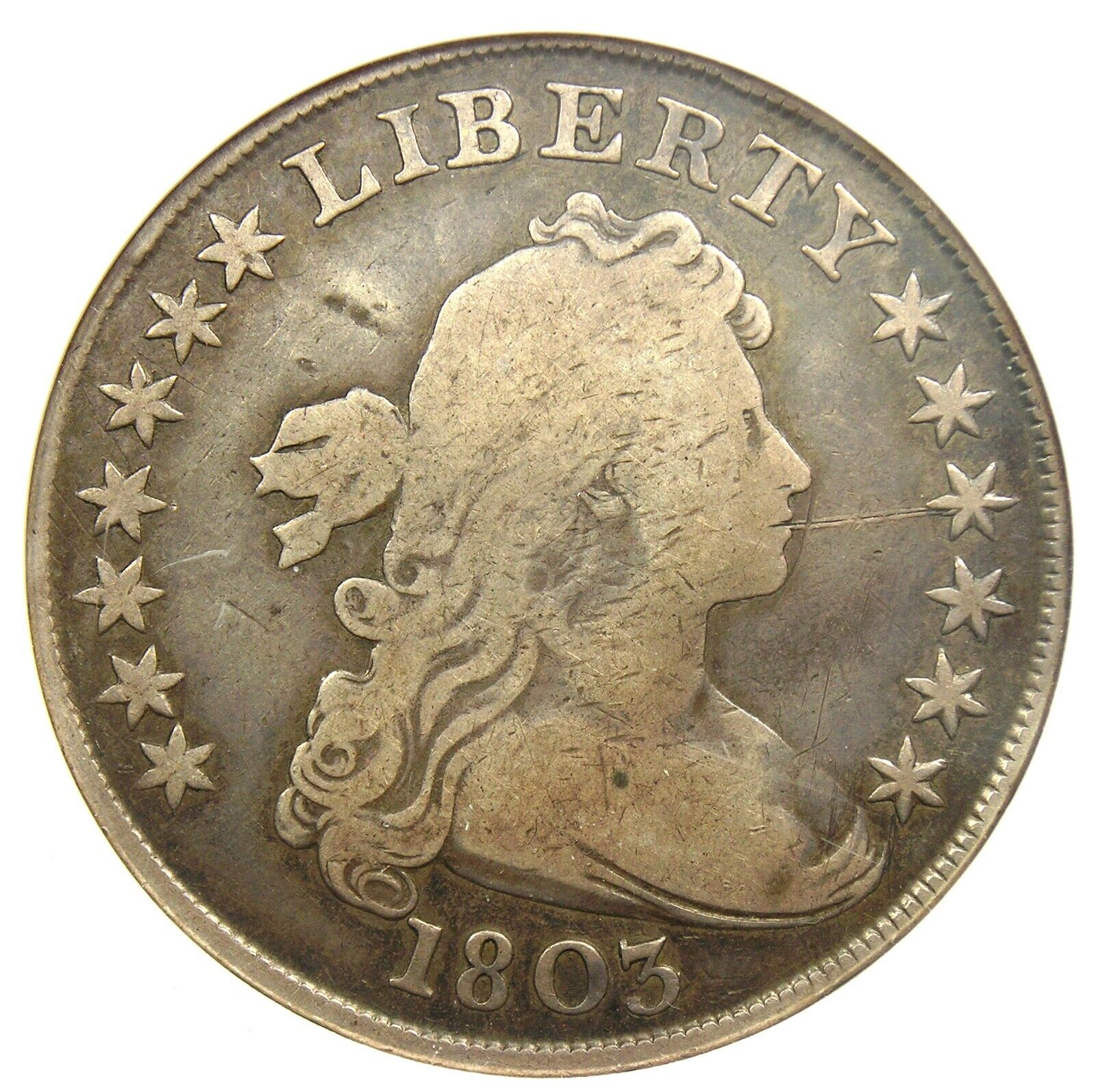 ❤Liberty Flowing Hair American US United States Dollar Silver ( 1794-1804 )