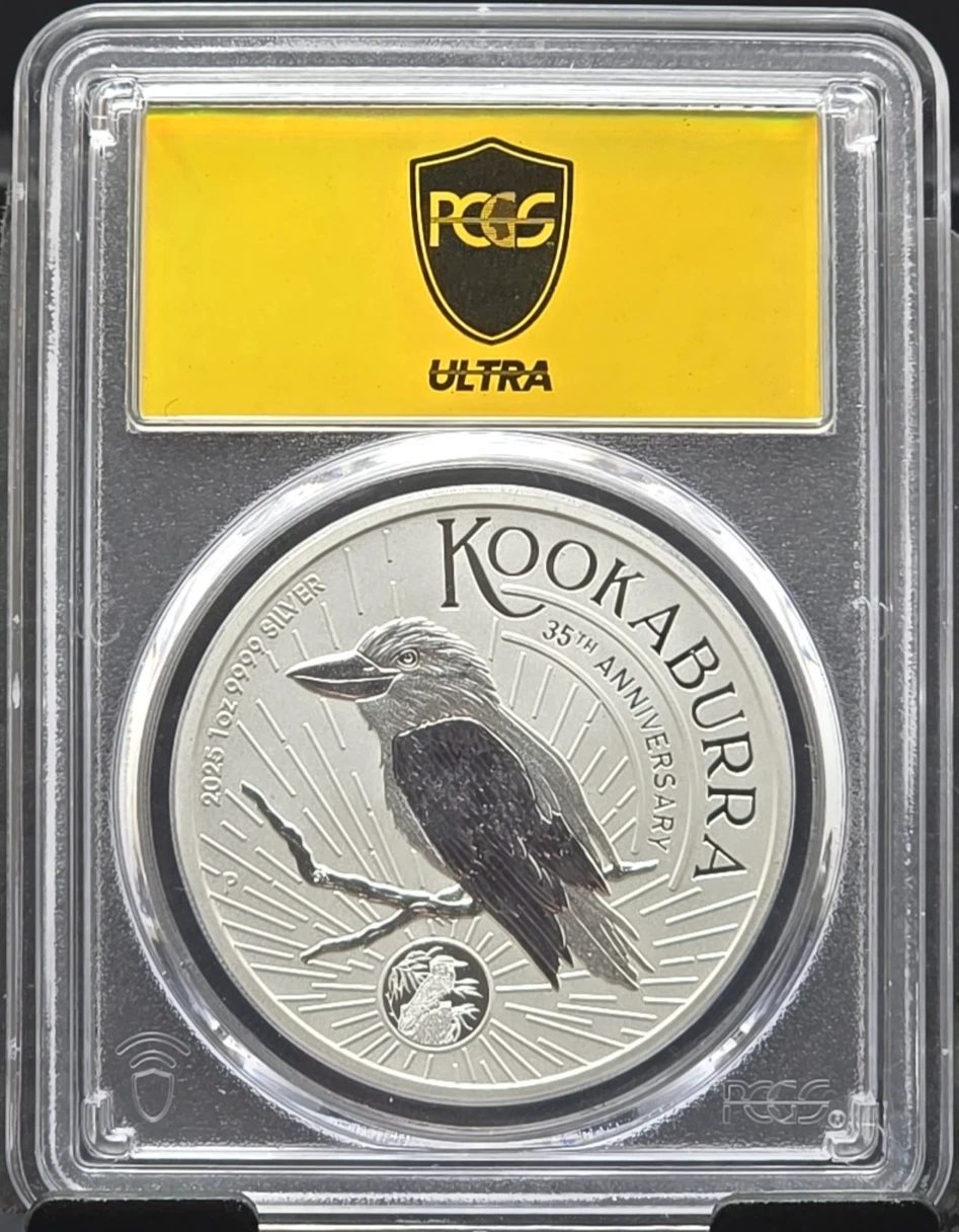 2025 P - Australia- Kookaburra- 1990 PRIVY! PCGS-MS70- Ultra Breaks Gold Label - Picture 1 of 2