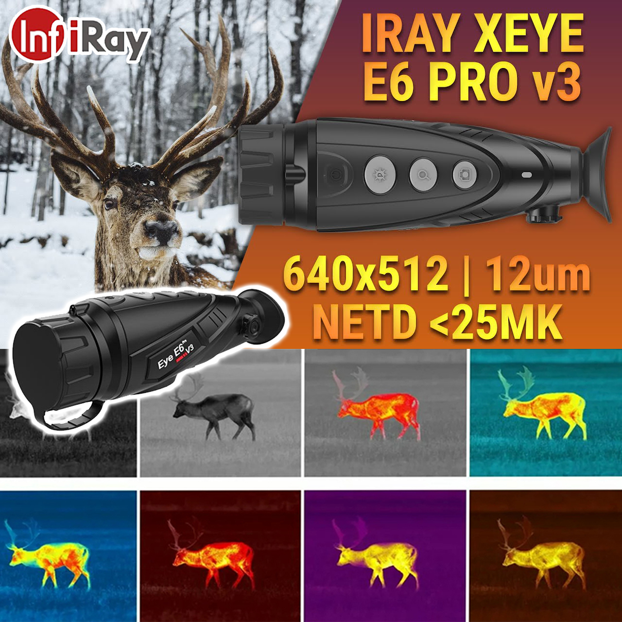 InfiRay Eye II E6 Plus Series V3.0 termovizní monokulární dalekohled