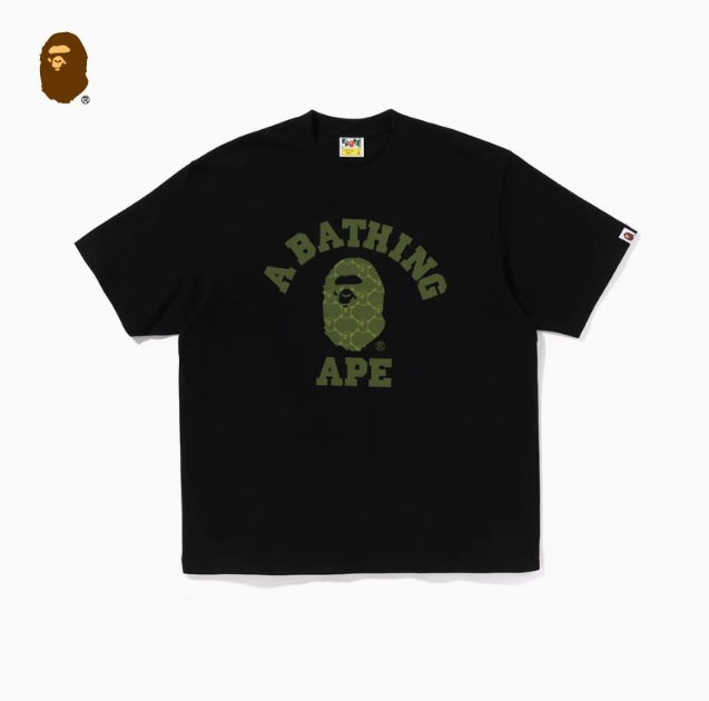 BAPE メンズ 25th 春夏 エイプ スター ロゴ柄 レタープリント 半袖 Tシャツ 110322O