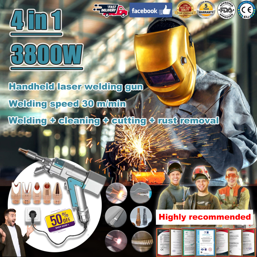 Four-in-one laser welding gun, 3800W power: 90% of welders choose it