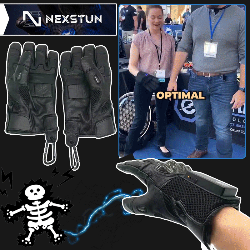 ⚡Guantes defensivos de descarga eléctrica NEXSTUN🔋liberan instantáneamente una descarga eléctrica de 100.000 voltios.