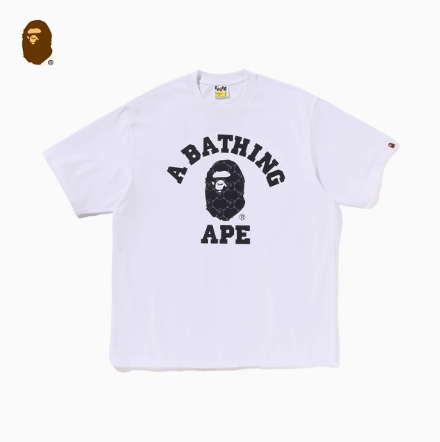 BAPE メンズ 25th 春夏 エイプ スター ロゴ柄 レタープリント 半袖 Tシャツ 110322O