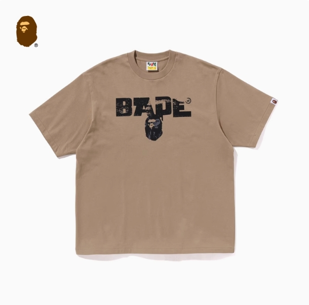 BAPE メンズ 春夏 エイプアーミー レター柄 プリント 半袖 Tシャツ 110350M