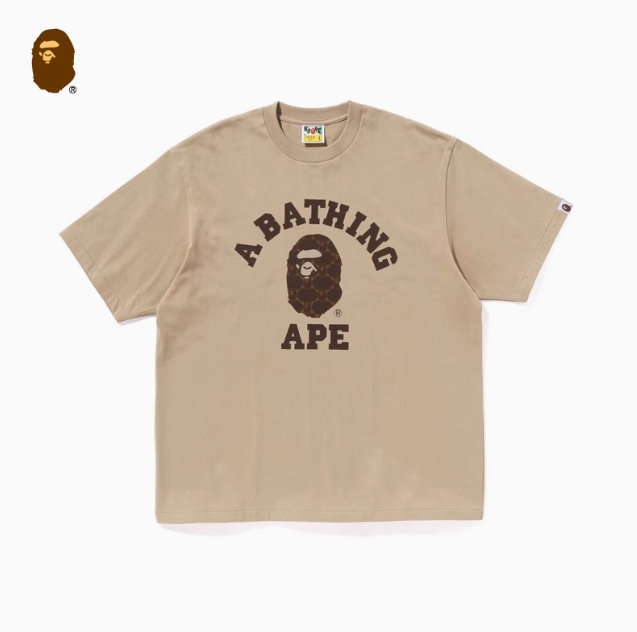 BAPE メンズ 25th 春夏 エイプ スター ロゴ柄 レタープリント 半袖 Tシャツ 110322O