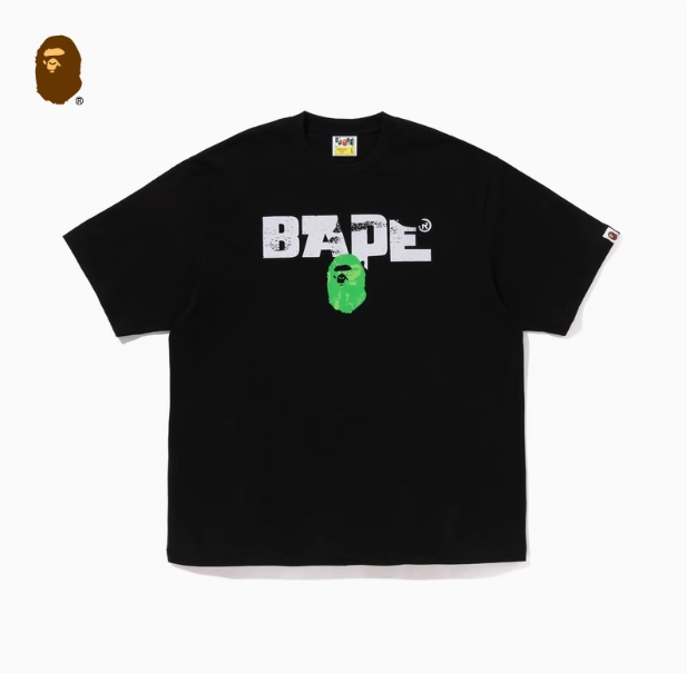 BAPE メンズ 春夏 エイプアーミー レター柄 プリント 半袖 Tシャツ 110350M