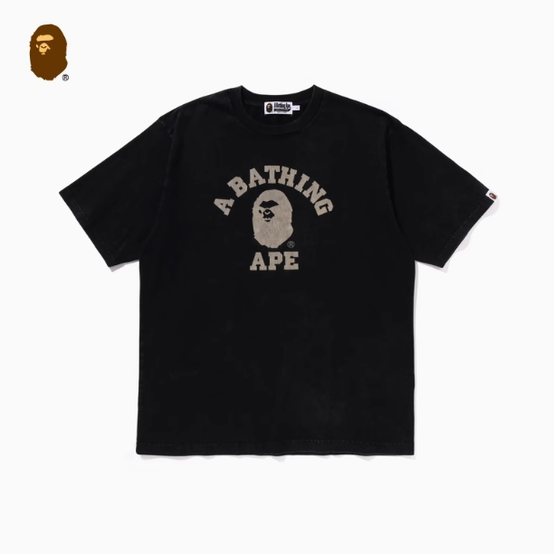BAPE メンズ 24th 秋冬 猿文字 クラックプリント 半袖 Tシャツ X09003N