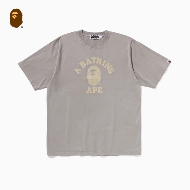 BAPE メンズ 24th 秋冬 猿文字 クラックプリント 半袖 Tシャツ X09003N