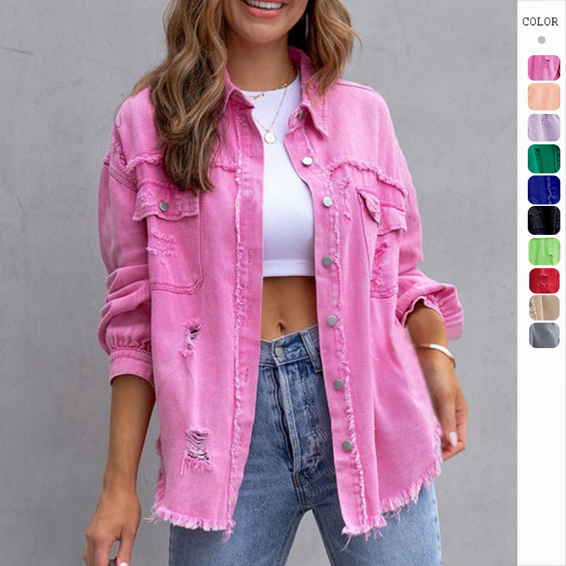 Casual Denim Basic Jacket Long & Short Sleeves