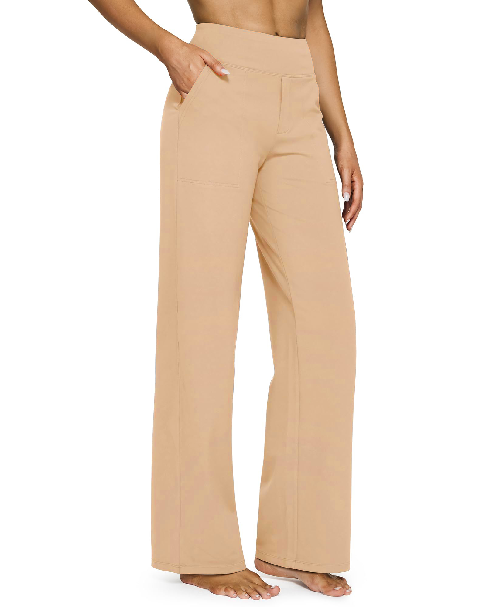 2024 New Women's High Waist Stretch Casual Yoga Wide Leg Pants