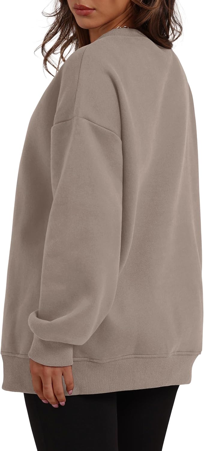 2025 New Women's Oversized Sweatshirts Crewneck Long Sleeve Fleece Pullover with Pocket(buy 2 10% OFF!!)