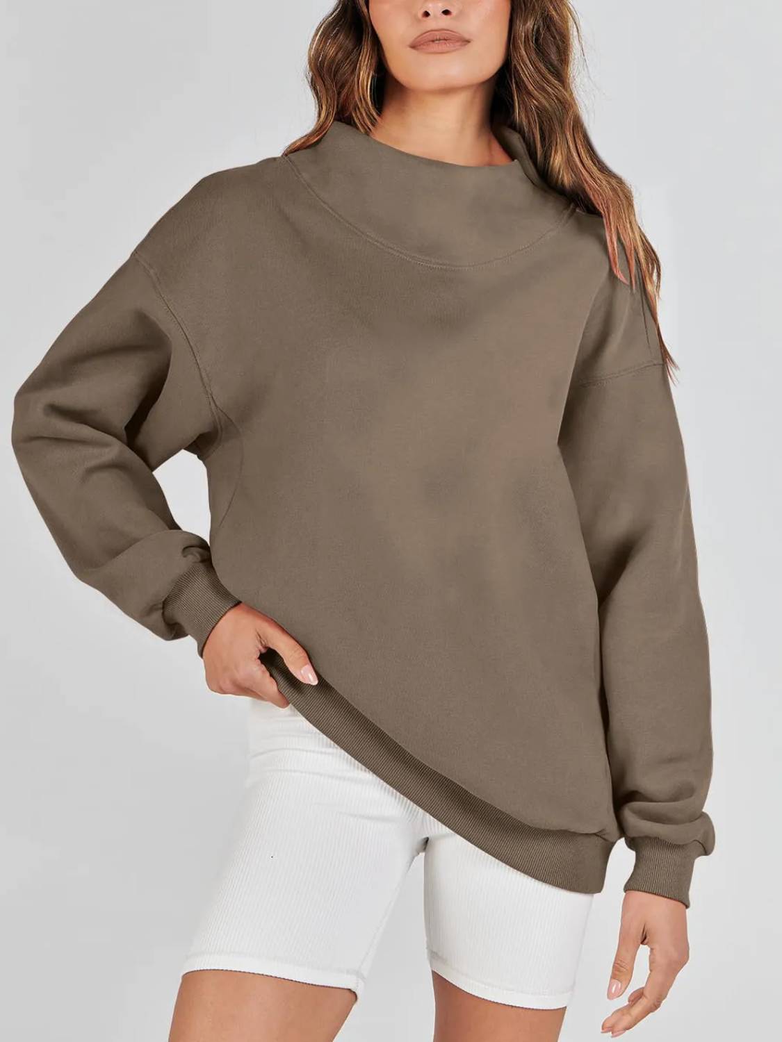 ⏰Hot Sale-Women's Half Turtleneck Fleece Casual Sweatshirt(BUY 2 Free Shipping)
