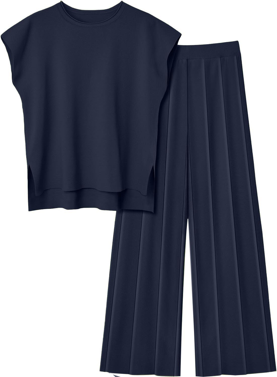 ⏰Hot Sale-WOMENS TWO PIECE HIGH WAISTED PANTS LOUNGE SET(Buy 2 Free Shipping)