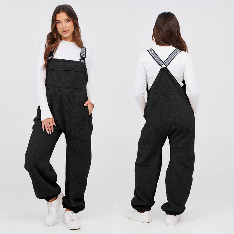 Women's Winter fleece Twill Strap Overalls with Pockets (BUY 2 FREE SHIPPING)