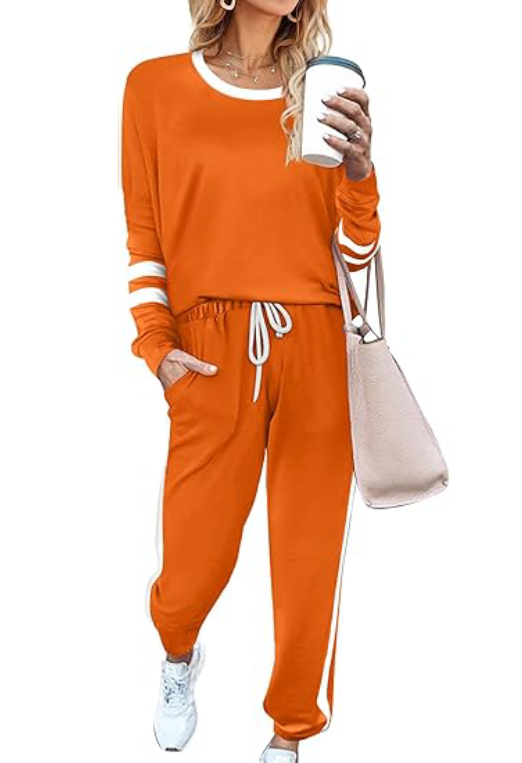 Womens Casual Crewneck Sweatshirts Pullover 2 Piece Outfits