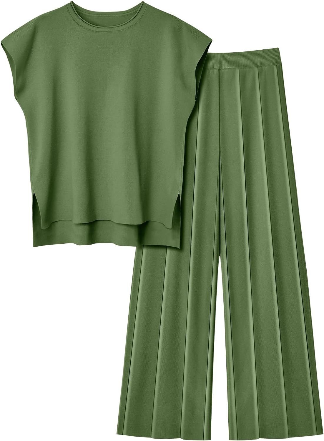 ⏰Hot Sale-WOMENS TWO PIECE HIGH WAISTED PANTS LOUNGE SET(Buy 2 Free Shipping)