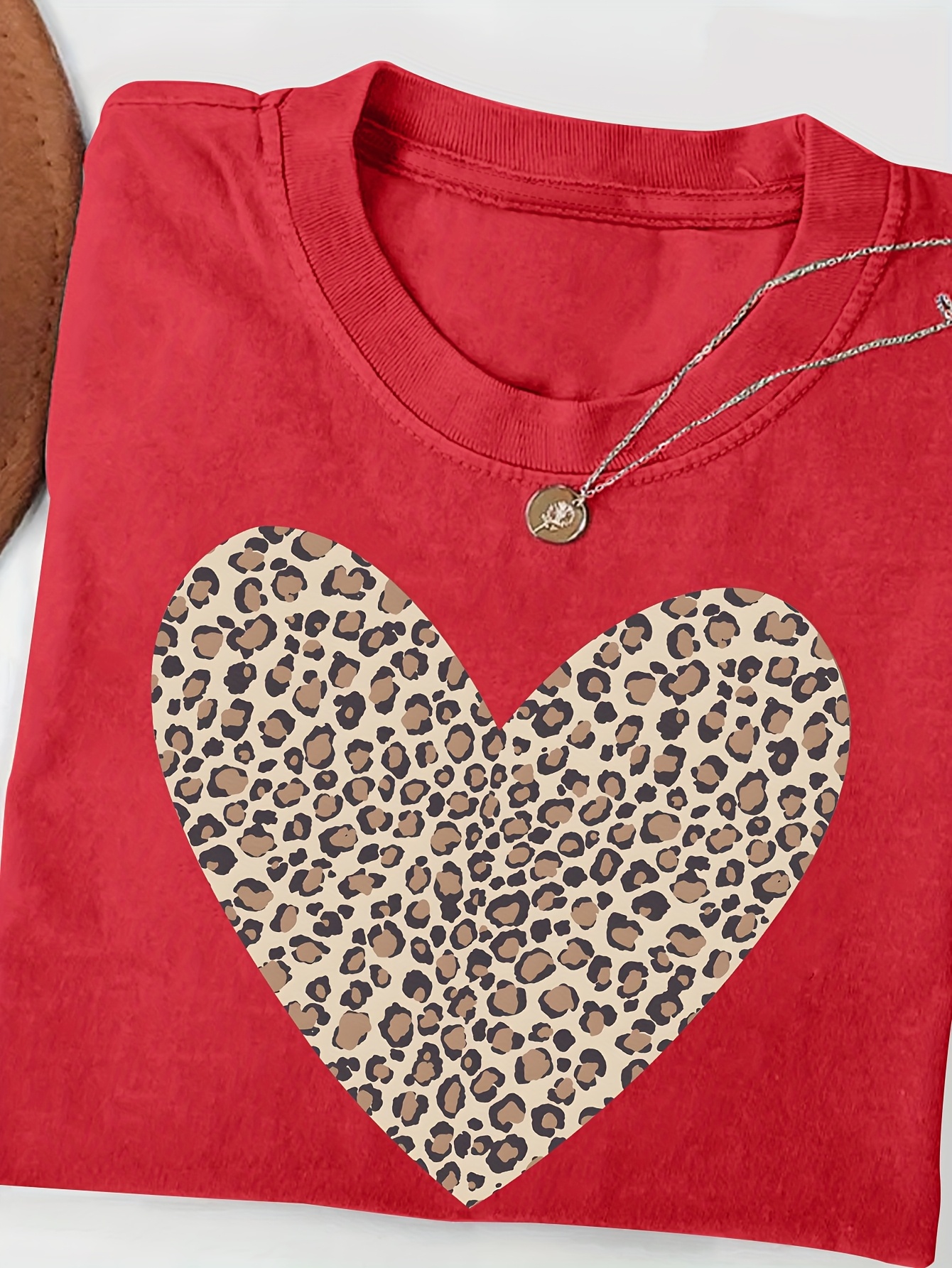 Women Leopard Graphic Tees Cute Soft Cotton Tops(buy 3 free shipping)