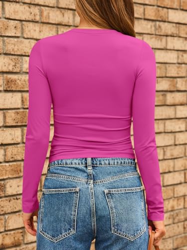 Womens Long Sleeve Shirts Basic Compression Going Out Crop Tops(buy 3 free shipping)
