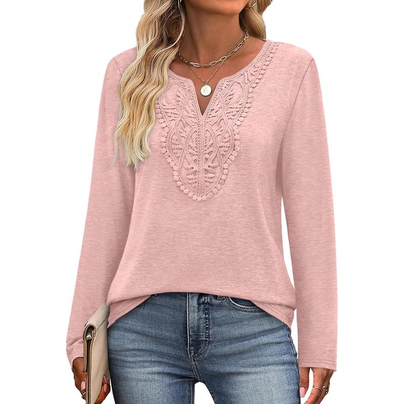 Women Blouses Dressy Casual V Neck Long Sleeve Shirts Fall Outfits Trendy Top