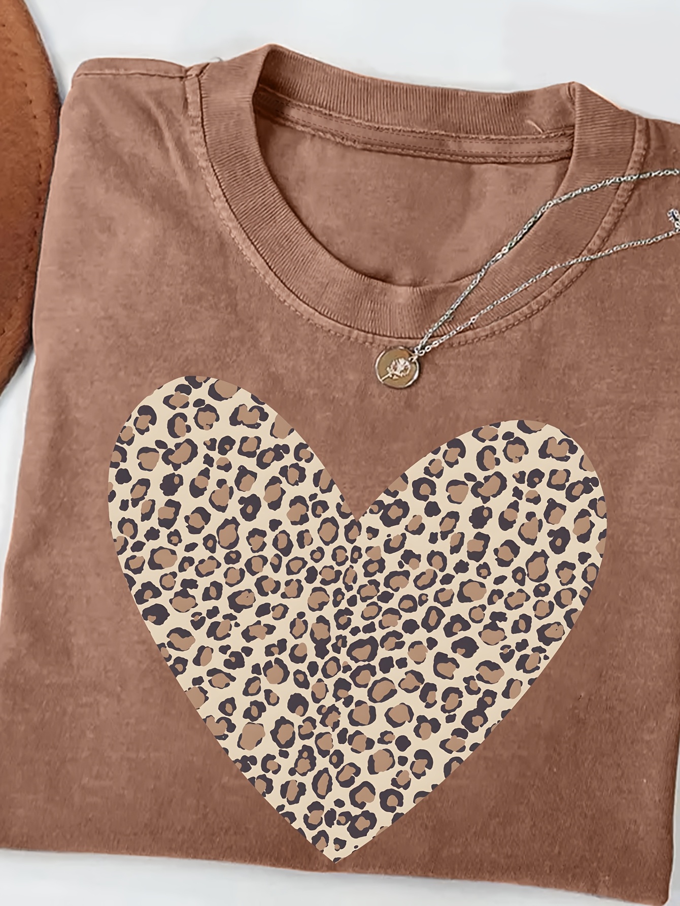 Women Leopard Graphic Tees Cute Soft Cotton Tops(buy 3 free shipping)