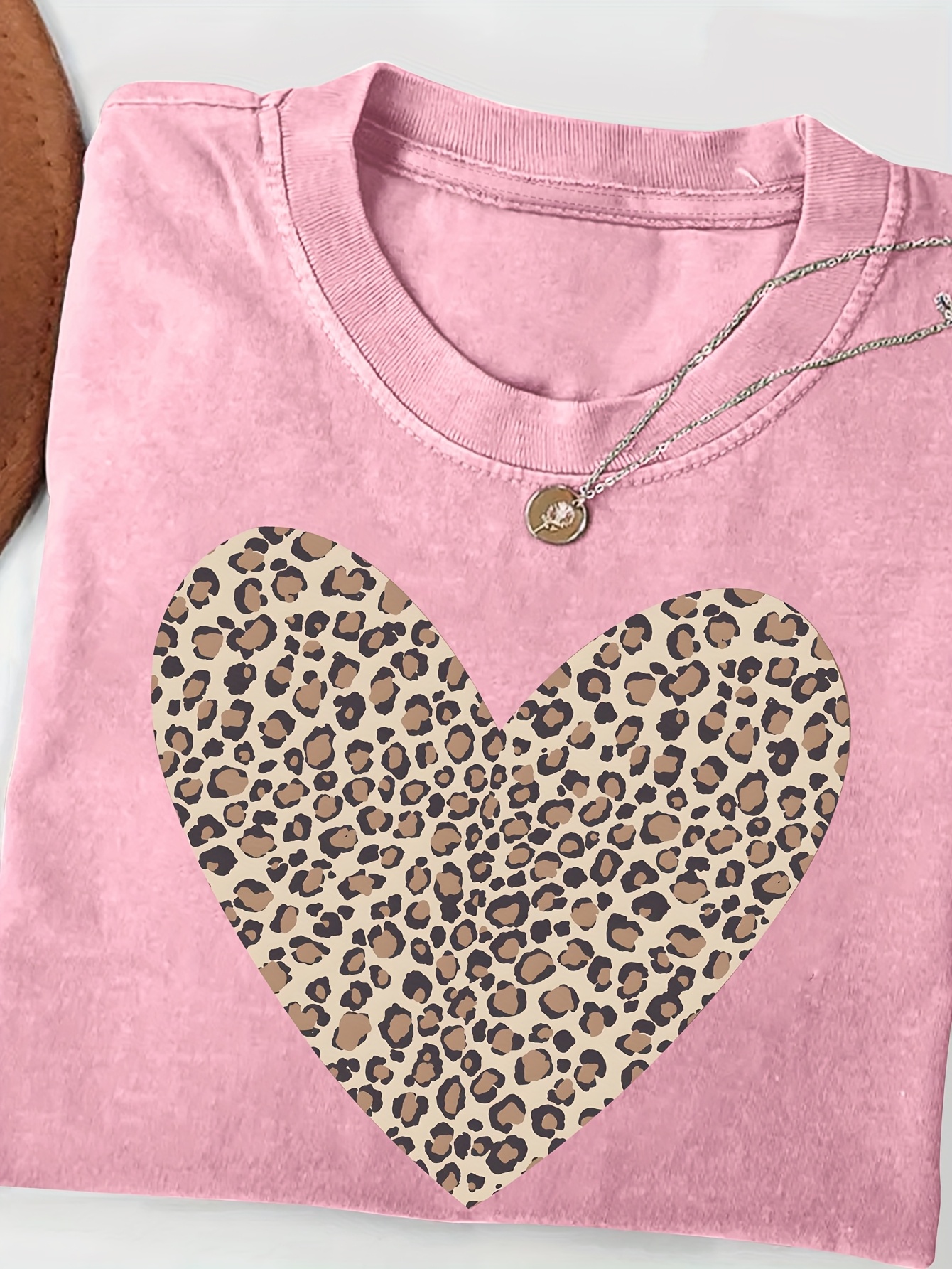 Women Leopard Graphic Tees Cute Soft Cotton Tops(buy 3 free shipping)