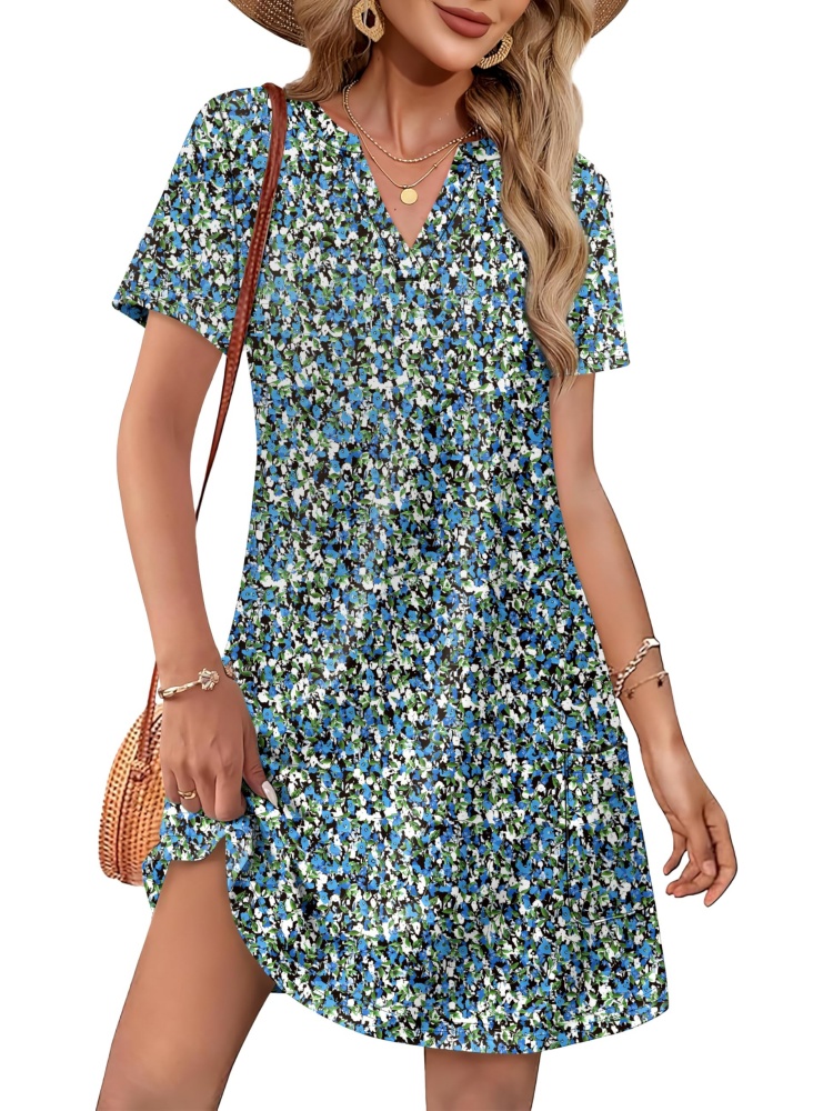 Women Casual V Neck Hawaiian Midi Dress (BUY 2 FREE SHIPPING)