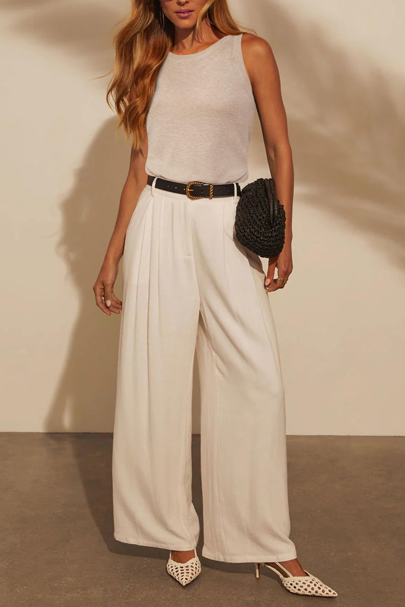 Women's Wool Blend Sweaters Non See Through All-Season Business Casual Tank 2026