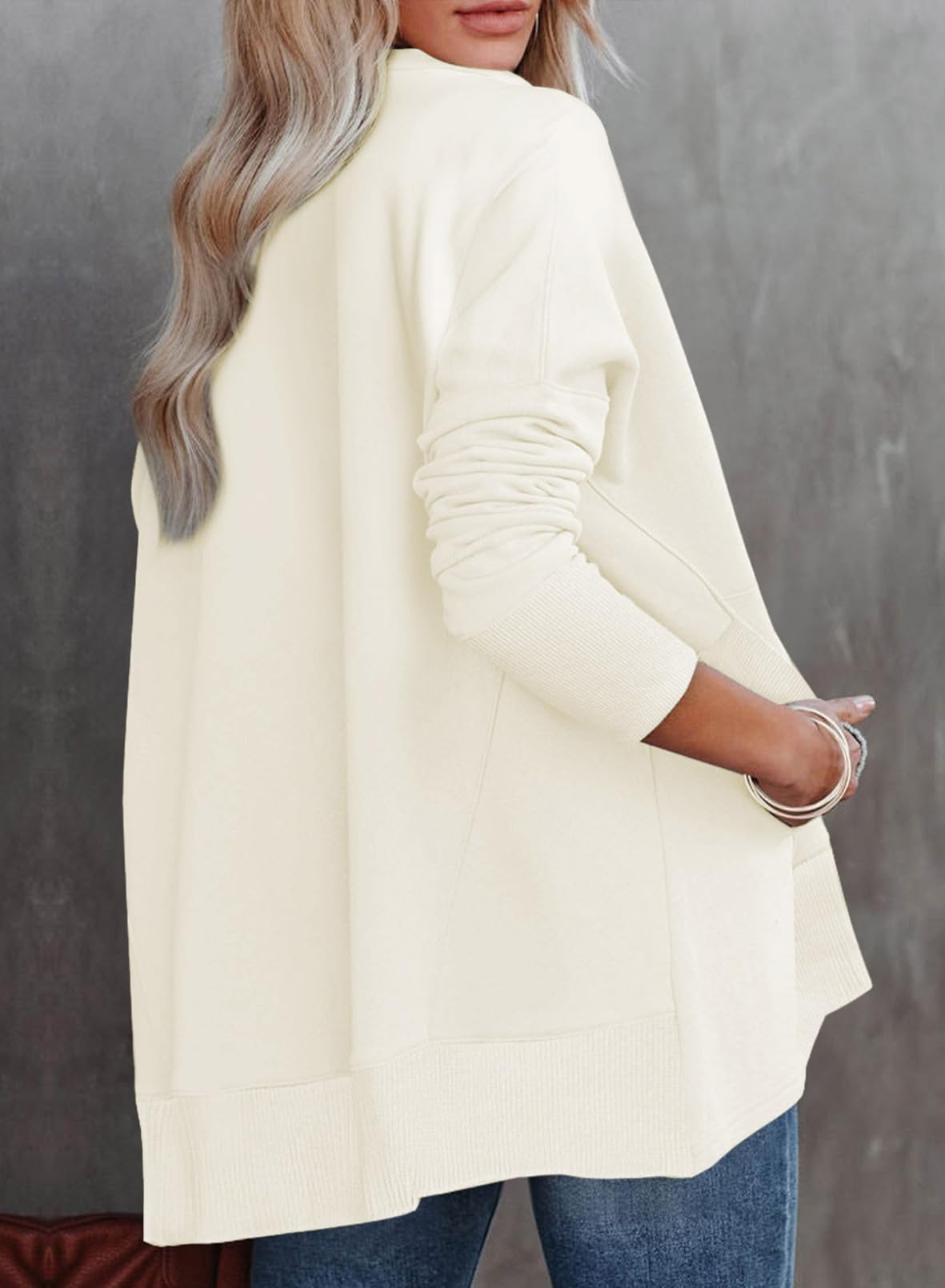 2025 New Women's Casual Oversized Half Zip Sweatshirts Pullover Jackets With Pockets(Buy 2 Free Shipping)