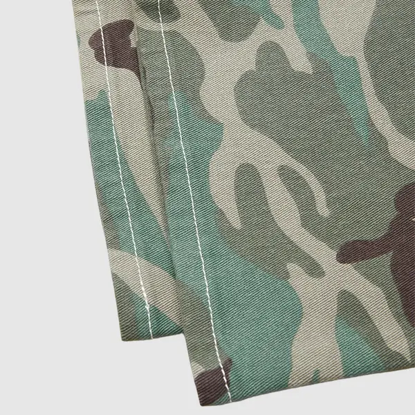 Women's Stretchy Camo Print Mid Rise Straight Leg Pants