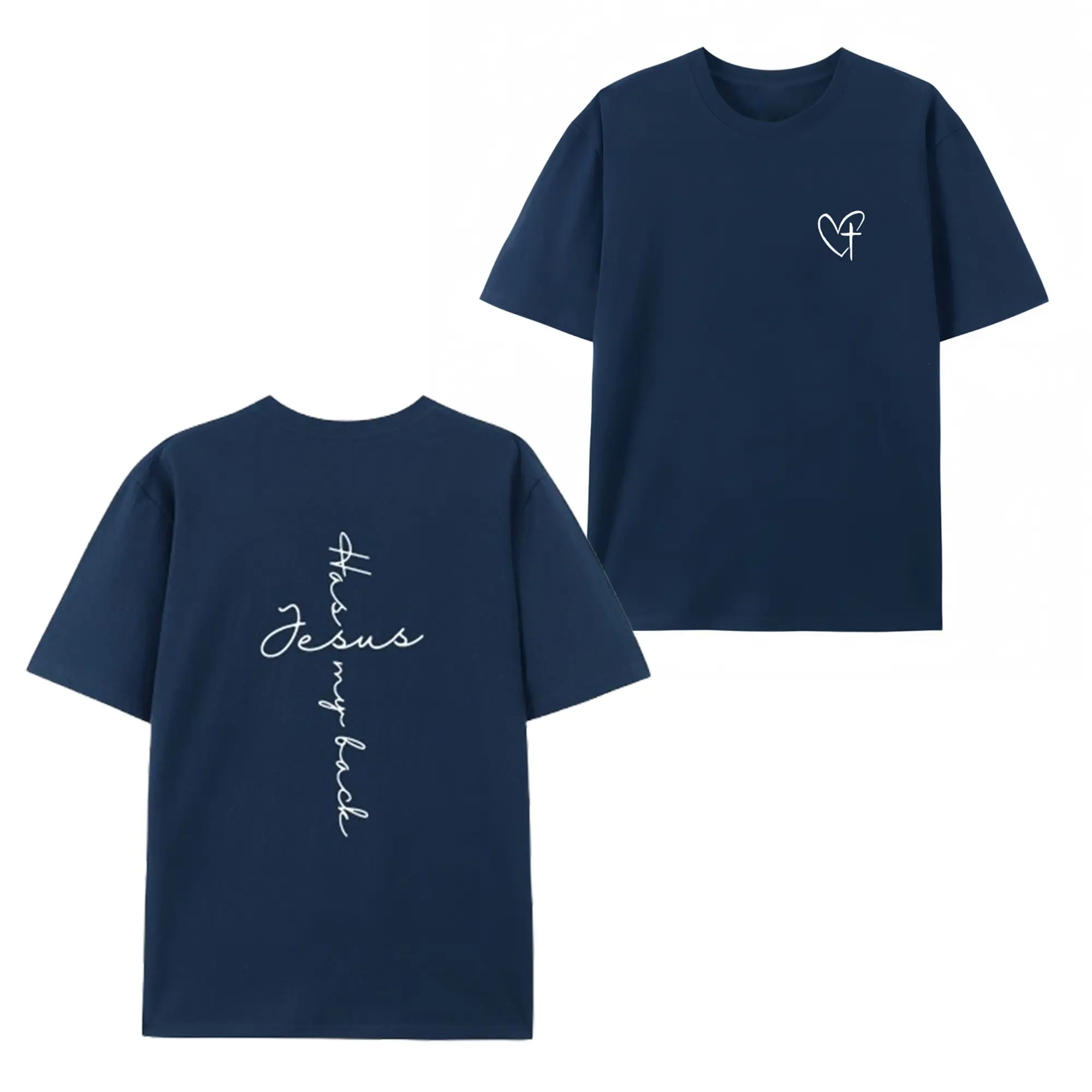 Jesus Has My Back Print T Shirt